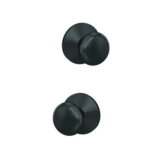 Plymouth Knob with Kinsler Rose Passage and Privacy Lock with 16600 Latch and 10027 Strike Matte Black Finish Plymouth Knob with Kinsler Rose Passage and Privacy Lock with 16600 Latch and 10027 Strike Matte Black Finish