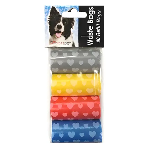 Boss Pet Products PDQ Dog Waste Pick-up Bags (4 Rolls of 20) Black Boss Pet Products PDQ Dog Waste Pick-up Bags (4 Rolls of 20) Black