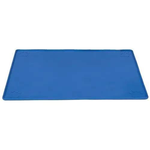 Non-Slip Pet Feeding Mat, 18 in L, 14 in W, Rubber Blue Non-Slip Pet Feeding Mat, 18 in L, 14 in W, Rubber Blue
