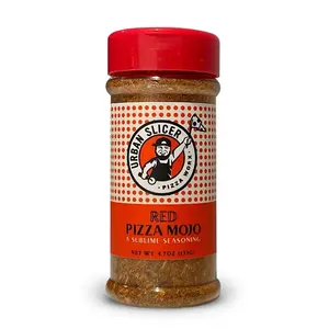 Urban Slicer Pizza Worx 600 Seasoning, Pizza Mojo, 4.7 oz Bottle Red