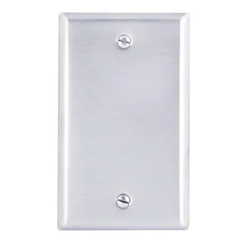 Wall Plate Silver 1 gang Stainless Steel Blank Silver Wall Plate Silver 1 gang Stainless Steel Blank Silver