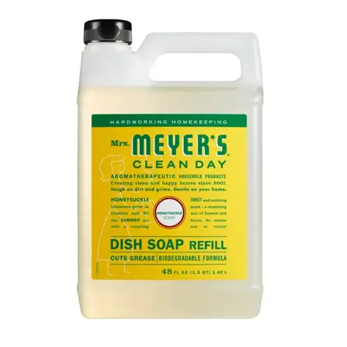 Dish Soap Refill Mrs. Meyer's Clean Day Honeysuckle Scent Liquid 48 oz - pack of 6 Dish Soap Refill Mrs. Meyer's Clean Day Honeysuckle Scent Liquid 48 oz - pack of 6