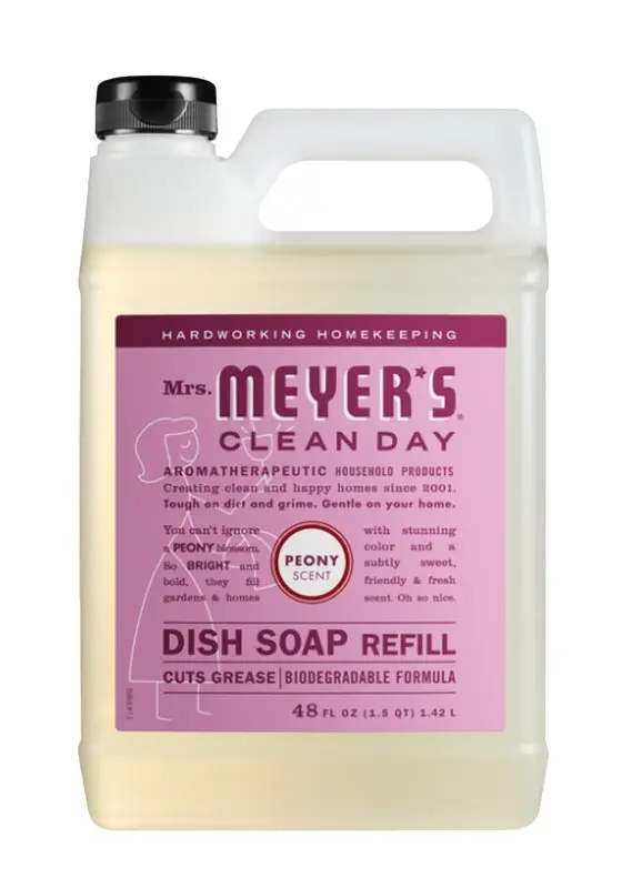Mrs. Meyers Dish Soap Refill Clean Day Peony Scent Liquid 48 oz Colorless 316568