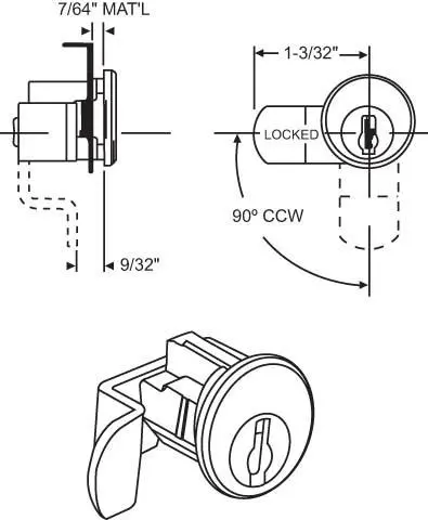Brixwell Mail Box Lock fits Auth And Bommer 97-4