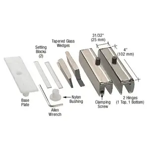 CRL MA01BN CRL Brushed Nickel Madrid Series Hinge Kit