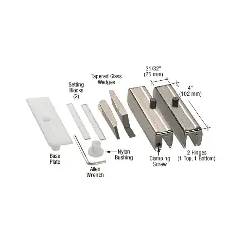 CRL Brushed Nickel Madrid Series Hinge Kit CRL Brushed Nickel Madrid Series Hinge Kit