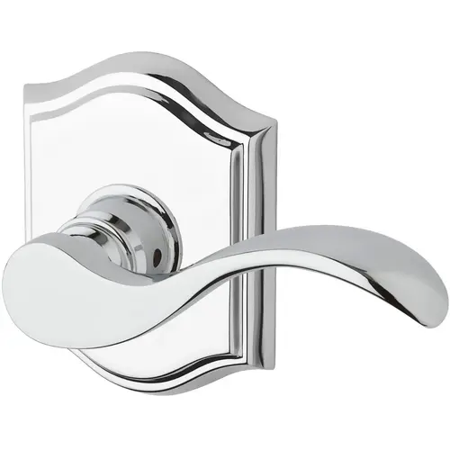 Half Dummy Right Hand Curved Lever and Traditional Arch Rose Bright Chrome Finish