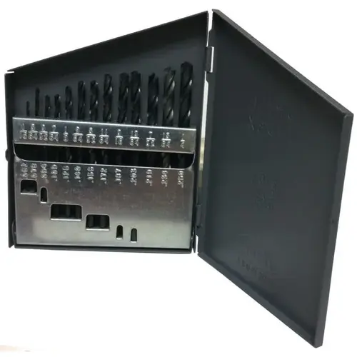1/16"-1/4"x64 13 Piece Screw Machine Drill Bit Set 135 Degree Cutting Angle Black Oxide 1/16"-1/4"x64 13 Piece Screw Machine Drill Bit Set 135 Degree Cutting Angle Black Oxide