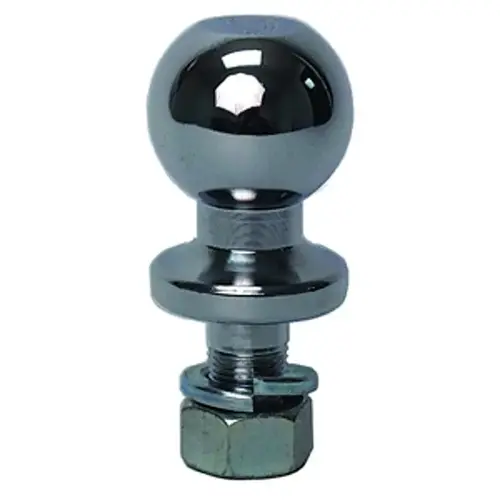 Trailer Ball, 2 in Dia Ball, 3/4 in Dia Shank, 3500 lb Gross Towing, Steel Chrome-Plated