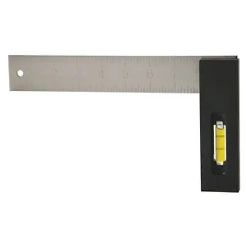 Try Square, 1/8 in Graduation, Steel, 8 in L, SAE Black Try Square, 1/8 in Graduation, Steel, 8 in L, SAE Black