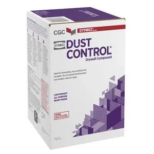 Synko 330171 Dust Control Drywall Compound, Paste, Off White, 15.5 L