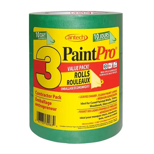 TAPE MASKING GREEN 48MM X 50M - pack of 3 TAPE MASKING GREEN 48MM X 50M - pack of 3