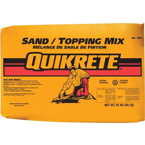 Sand/Topping Mix, Granular Solid, Brown/Gray, 25 kg Bag