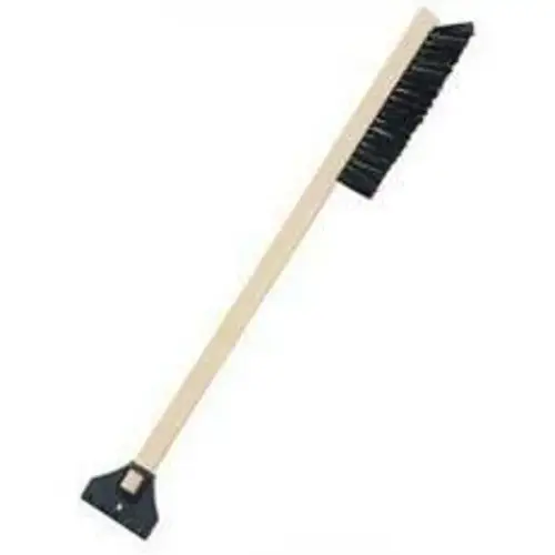 Snow Brush, 25 in L Handle, Wood Handle