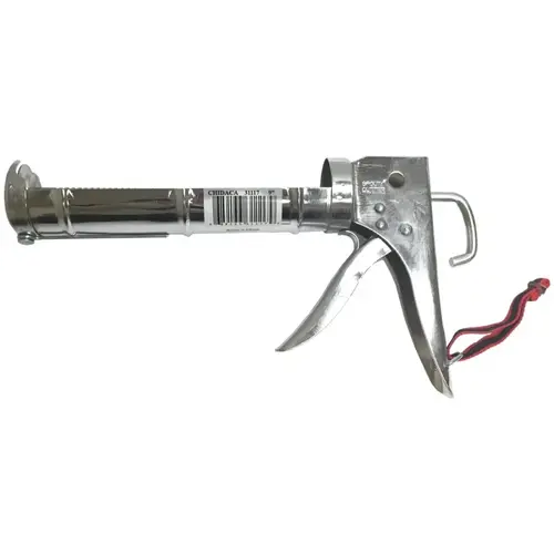 Caulking Gun, 300 to 320 mL Cartridge, Half-Cylindrical Cartridge Silver