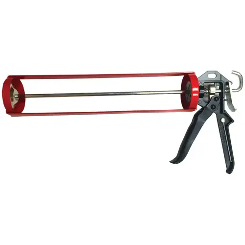 Caulking Gun, 800 to 858 mL Cartridge, Skeleton Cartridge Black/Red