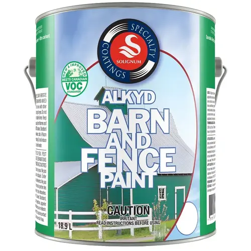 E4800-62-3.78 Barn & Fence Paint, Gloss Sheen, Red, 3.78 L E4800-62-3.78 Barn & Fence Paint, Gloss Sheen, Red, 3.78 L