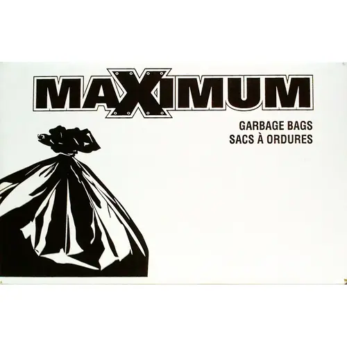 MAXIMUM Garbage Bag, Plastic, Black - pack of 150 MAXIMUM Garbage Bag, Plastic, Black - pack of 150