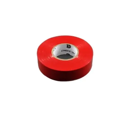 Electrical Tape, 66 ft L, 3/4 in W, PVC Backing, Red - pack of 10