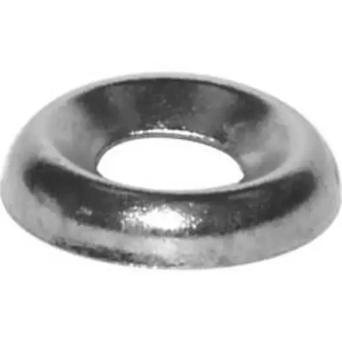 Finishing Cup Washer, 0.2 mm ID, 0.469 mm OD, 0.103 mm Thick, Steel, Nickel, 100/BX - pack of 10 Finishing Cup Washer, 0.2 mm ID, 0.469 mm OD, 0.103 mm Thick, Steel, Nickel, 100/BX - pack of 10