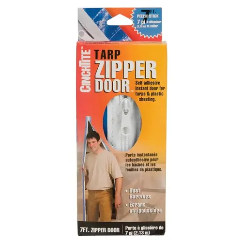 CinchTite Door Zipper, Poly