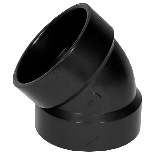 Pipe Elbow, 3 in, Hub, 45 deg Angle, ABS, SCH 40 Schedule Pipe Elbow, 3 in, Hub, 45 deg Angle, ABS, SCH 40 Schedule