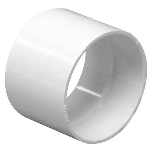 Coupling with Stop, 2 in, Socket, PVC, White Coupling with Stop, 2 in, Socket, PVC, White