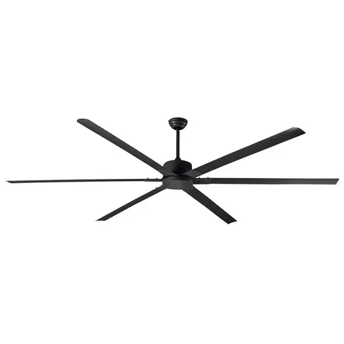 FANBOS Ceiling Fan and Remote, 6-Blade, Black Housing, Black Blade, 96 in Sweep, Aluminum Blade FANBOS Ceiling Fan and Remote, 6-Blade, Black Housing, Black Blade, 96 in Sweep, Aluminum Blade