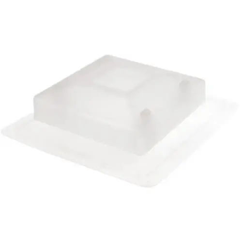 Shedlight Roof Vent, 16.923 in OAL, 17.926 in OAW, 50 sq-in Net Free Ventilating Area, Translucent