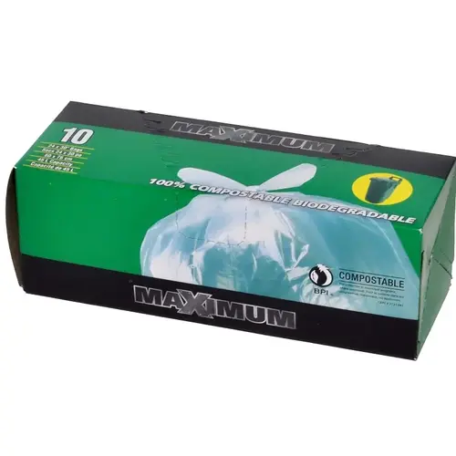 MAXIMUM Garbage Bag, Plastic/Virgin Hexene - pack of 10