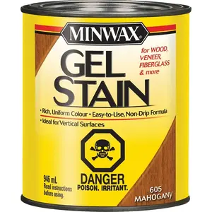 Minwax 26053 Gel Stain, Mahogany, Liquid, 946 mL