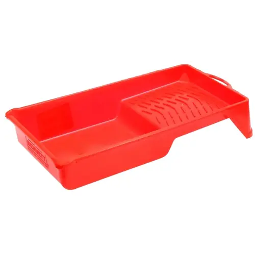 Paint Tray, 6 in L, 12 in W, 500 mL Capacity, Plastic, Red Paint Tray, 6 in L, 12 in W, 500 mL Capacity, Plastic, Red