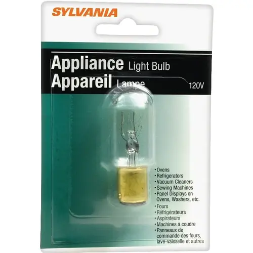 Incandescent Lamp, 15 W, T7 Lamp, Double Contact Bayonet Lamp Base, 110 Lumens Lumens, 2850 K Color Temp