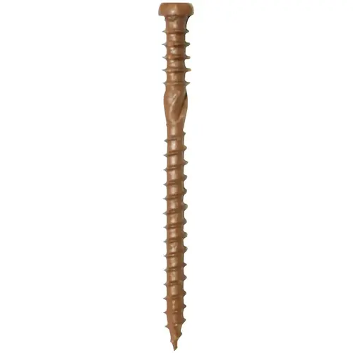 Kameleon Deck Screw, #9 Thread, 2-1/2 in L, Coarse Thread, Flat Head, Star Drive, Type 17 Point, 100/PK Tan - pack of 100