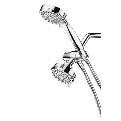 Ignite Series Spray Head Standard with Hand Shower, 2.5 gpm, 1/2 in Connection, IPS, Chrome, 3-3/4 in Dia Ignite Series Spray Head Standard with Hand Shower, 2.5 gpm, 1/2 in Connection, IPS, Chrome, 3-3/4 in Dia