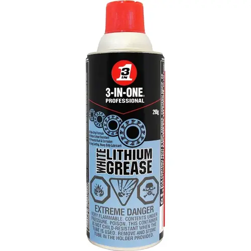 Lithium Grease, 290 g, Aerosol Can, White