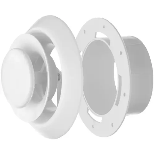 Air Diffuser with Collar, Polypropylene, White Air Diffuser with Collar, Polypropylene, White