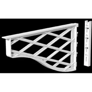 Vanguard Shelf Supports 634 Shelf Center Support 150 lb, Plastic, White