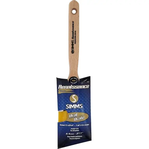 Paint Brush, 2-1/2 in W, Oval Sash Brush, 2-1/2 in L Bristle, Synthetic Hybrid Blend Bristle Paint Brush, 2-1/2 in W, Oval Sash Brush, 2-1/2 in L Bristle, Synthetic Hybrid Blend Bristle