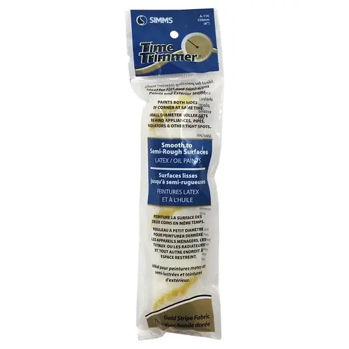 Mini Roller Refill, 15/32 in Thick Nap, 6 in L, Fabric Cover