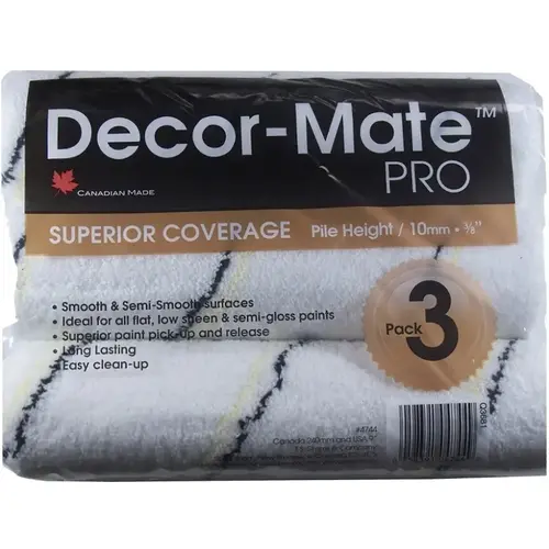 Roller Cover, 10 mm Thick Nap, 240 mm L, Microfiber Fabric Cover - pack of 3 Roller Cover, 10 mm Thick Nap, 240 mm L, Microfiber Fabric Cover - pack of 3