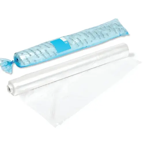 Light-Duty Polyfilm, 100 ft L, 10 ft W, Polyethylene, Clear