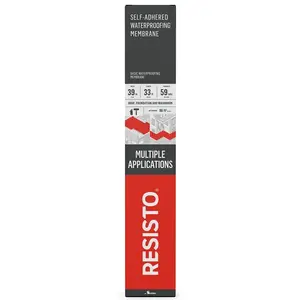 RESISTO 15256 Waterproofing Membrane, Solid, Black