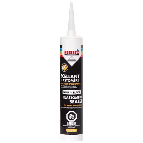 65650 Elastomeric Sealant, Paste, Black, 10 oz, Cartridge