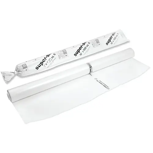 Polyfilm, 150 ft L, 10 ft W, 6 mil Thick, Polyethylene, Clear