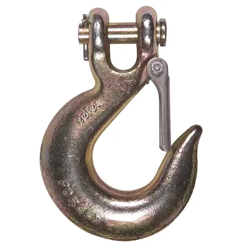 Clevis Slip Hook, 1/4 in, 70 Grade, Gold Chromate Clevis Slip Hook, 1/4 in, 70 Grade, Gold Chromate