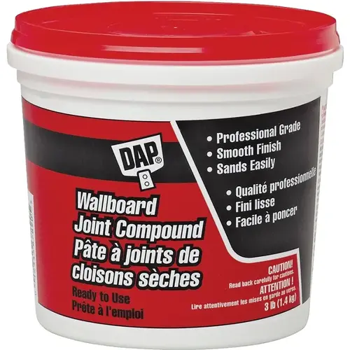 Joint Compound, Paste, Gray, 1.5 kg Tub Joint Compound, Paste, Gray, 1.5 kg Tub