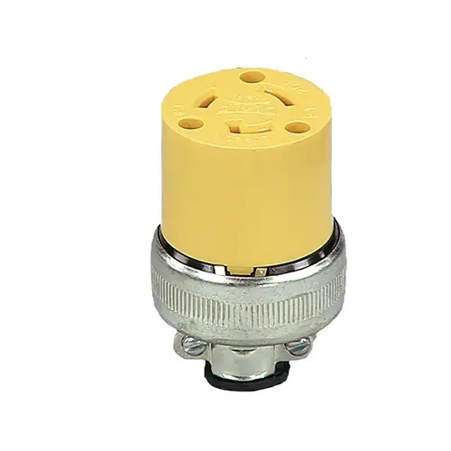 Locking Connector, 2 -Pole, 20 A, 250 V, NEMA: NEMA L6-20, Yellow Locking Connector, 2 -Pole, 20 A, 250 V, NEMA: NEMA L6-20, Yellow