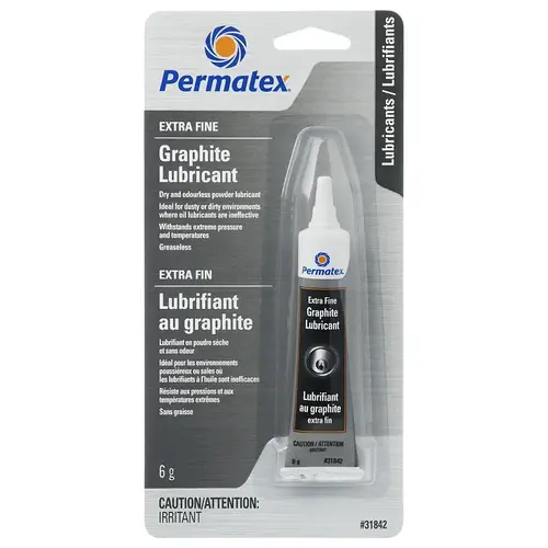 Graphite Lubricant, 6 g Tube, Powder Gray Graphite Lubricant, 6 g Tube, Powder Gray
