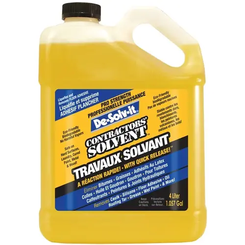 Contractor Solvent, 1 gal, Liquid, Citrus, Clear/Orange Contractor Solvent, 1 gal, Liquid, Citrus, Clear/Orange